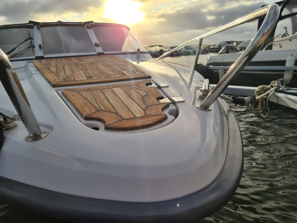 Boat in the sunset in Charleston, SC