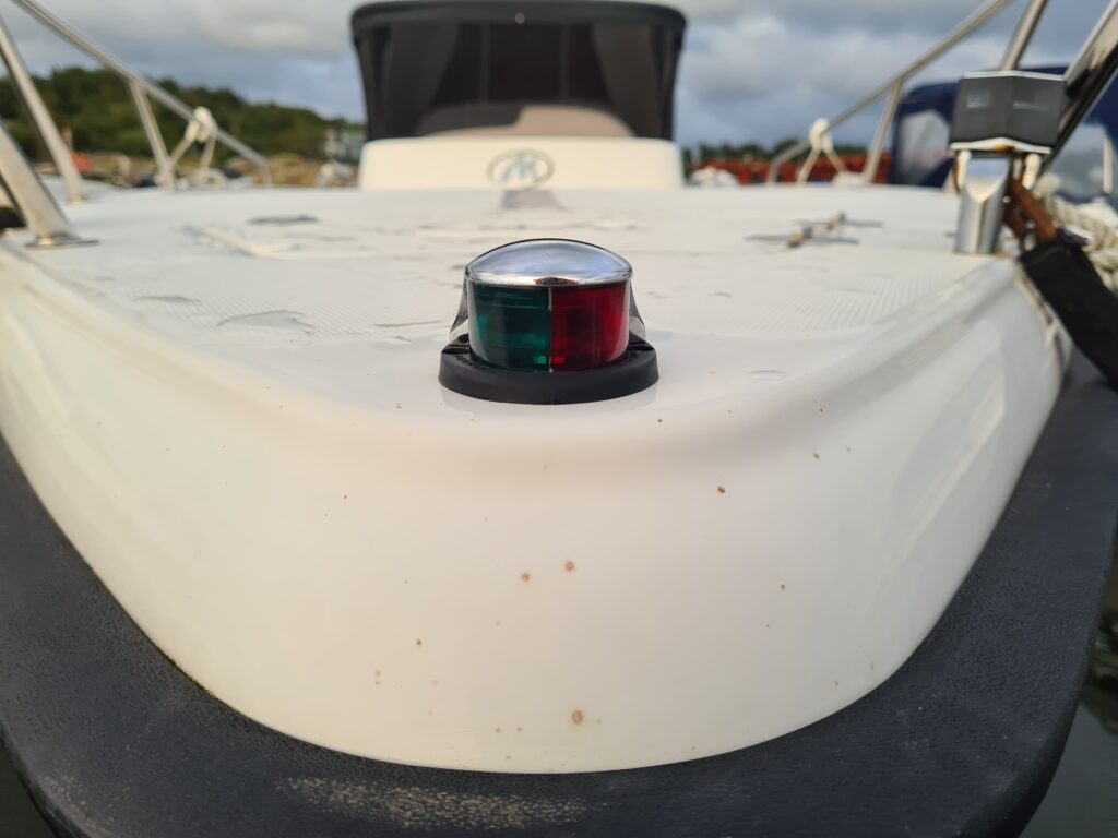 red and green lights of the boat