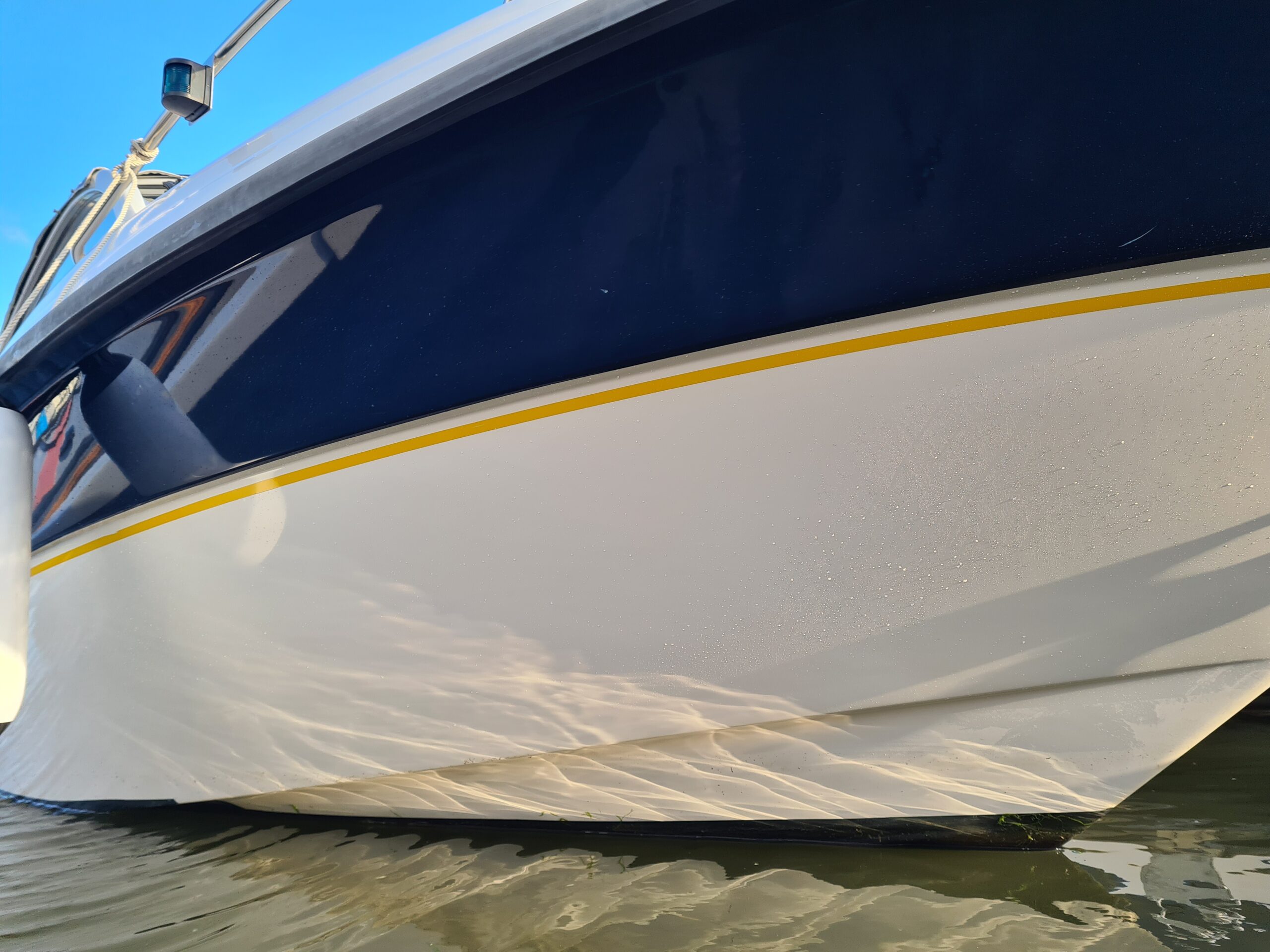 fiberglass hull of a boat